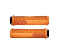Peaty's Monarch Mangos para Bicicleta con Agarre Superior - Textura de Hongos, Almohadilla Extendida para Pulgar, Amortiguación de Impactos, Ergonómicos y Alto Confort - 32-34 mm, Naranja