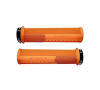 Peaty's Monarch Mangos para Bicicleta con Agarre Superior - Textura Moleteada, Almohadilla Extendida para Pulgar, Amortiguación de Impactos, Ergonómicos y Alto Confort - 30-32 mm, Naranja