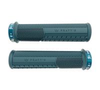 Peaty's Monarch Pro Puños de Bicicleta - Puños Knurl para Control de Precisión, Diseño Dual Compound con Núcleo Amortiguador, BMX, Ebike & MTB - Fino 30-32mm, Azul Tormenta