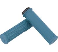 Peaty's Monarch Mangos para Bicicleta con Agarre Superior - Textura Moleteada, Almohadilla Extendida para Pulgar, Amortiguación de Impactos, Ergonómicos y Alto Confort - 32-34 mm, Azul