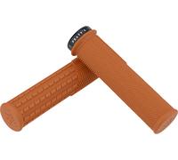 Peaty's Monarch Mangos para Bicicleta con Agarre Superior - Textura Moleteada, Almohadilla Extendida para Pulgar, Amortiguación de Impactos, Ergonómicos y Alto Confort - 30-32 mm, Naranja