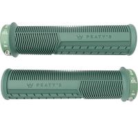 Peaty's Monarch Pro Mountain Bike Puños - Puños Textura Seta para Comodidad en Trail, Dual Compound con Núcleo Amortiguador, BMX, Ebike & MTB - Grueso 32-34mm, Verde Menta