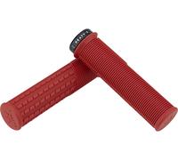 Peaty's Monarch Mangos para Bicicleta con Agarre Superior - Textura de Hongos, Almohadilla Extendida para Pulgar, Amortiguación de Impactos, Ergonómicos y Alto Confort - 30-32 mm, Rojo