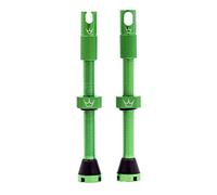 Peaty's X Chris King MK2 Tubeless Valves Presta - Integrated Spoke Key & Valve Core Removal Caps, Mountain Bike, Road & Gravel Bicycle Tyre, Insert Compatible, 7075 Aluminium - 42mm & 60mm