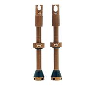 Peaty's X Chris King MK2 Válvulas Presta sin CáMara - Válvulas con Llave de Radio y Extractor de NúCleo, Compatible con Insertos y Bicicletas de Montaña y Carretera, Aluminio 7075-60mm, Bourbon