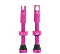 Peaty's X Chris King MK2 Válvulas Presta sin CáMara - Válvulas con Llave de Radio y Extractor de NúCleo, Compatible con Insertos y Bicicletas de Montaña y Carretera, Aluminio 7075-42mm, Rosa