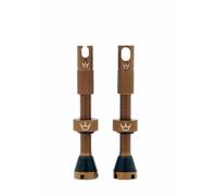 Peaty's X Chris King MK2 Válvulas sin cámara Presta - Llave de Radio integrada y Tapas de extracción de núcleo de válvula, Bicicleta de montaña, Carretera y Grava, Compatible con Inserto, Aluminio