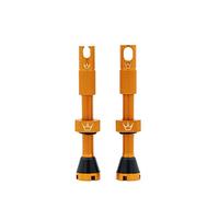 Peaty's X Chris King MK2 Válvulas sin cámara Presta - Llave de Radio integrada y Tapas de extracción de núcleo de válvula, Bicicleta de montaña, Carretera y Grava, Compatible con Inserto, Aluminio