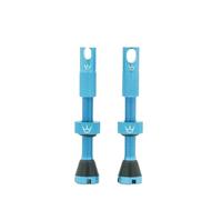 Peaty's X Chris King MK2 Válvulas sin cámara Presta - Llave de Radio integrada y Tapas de extracción de núcleo de válvula, Bicicleta de montaña, Carretera y Grava, Compatible con Inserto, Aluminio