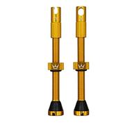 Peaty's X Chris King MK2 Válvulas sin cámara Presta - Llave de Radio integrada y Tapas de extracción de núcleo de válvula, Bicicleta de montaña, Carretera y Grava, Compatible con Inserto, Aluminio