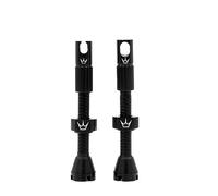 Peaty's X Chris King MK2 Válvulas sin cámara Presta - Llave de Radio integrada y Tapas de extracción de núcleo de válvula, Bicicleta de montaña, Carretera y Grava, Compatible con Inserto, Aluminio