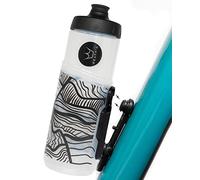 Peaty's X Fidlock Lockin Botella de Agua MagnéTica para Bicicleta con Base de Fijación - Sistema de Giro y Liberación, Soporte sin Jaula con Mecanismo de Bloqueo para Ciclismo - 600 ml