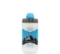 Peaty's X Fidlock Lockin Botella de Agua Magnética para Bicicleta Pequeña con Base de Fijación - Sistema de Giro y Liberación, Soporte sin Jaula para Ciclismo - 450 ml, Alba, Transparente