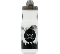 Peaty's X Fidlock Lockin Botella de Agua Magnética para Bicicleta Regular con Base de Fijación - Sistema de Giro y Liberación, Soporte sin Jaula para Ciclismo - 600 ml, Montaña, Transparente