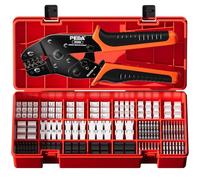 PEBA Juego de Crimpadora con 21 Estilos Dupont 2,54 mm/JST-XH 2,5 mm Conector Set, 0,03-0,5 mm² (AWG 32-20) para Dupont, JST-XH/SM/SYP/PH/VH 3,96 mm, Molex, AMP EI Serie