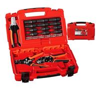 PEBA Juego de Crimpadora para Panel Solar 1,5-6,0 mm², Cable Fotovoltaico - Incluye Conector, Pelacables, Cortacables, Llave para Enchufe y Caja de Herramientas