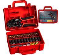 PEBA Kit de Crimpadora Conector Electrico Impermeable, 20 Sets 2 Pin Conectores electricos rapidos de Macho/Hembra, con Herramienta de Crimpado, para bujía impermeable para coche Camión Marino, Moto