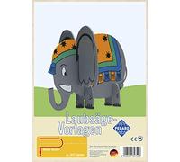 PEBARO 347S - Plantillas para Trabajar con Sierra de marquetería - Motivo: Elefante