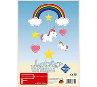 Pebaro 374/3S - Plantilla de sierra de hojas (madera contrachapada), diseño de unicornio móvil