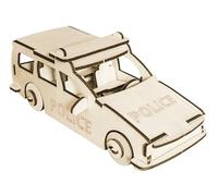 Pebaro 851/3L - Juego de construcción de Coche de policía (Corte láser, Rompecabezas 3D, Madera