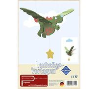 PEBARO Fliegender Drache Plantilla de Sierra de marquetería, Madera, Multicolor, DIN A4
