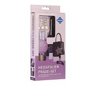 Pebaro Kit de Repujado 221 con 10 Accesorios y láminas de Colores para Crear Cuero, Madera, Papel y Tela.