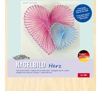 Pebaro NB6 - Kit de decoración para uñas (20 x 20 cm), diseño de corazón, incluye clavos, manualidades con madera, idea de regalo creativa, decoración