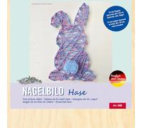 Pebaro NB8 - Kit de decoración de uñas, diseño de hilo, diseño de cuerda, con diseño de conejo, incluye clavos, manualidades con madera, idea de regalo creativa, artículo decorativo, 20 x 20 cm