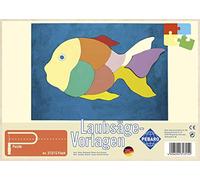 PEBARO Plantilla de Madera para Sierra de marquetería, diseño de Peces, DIN A4