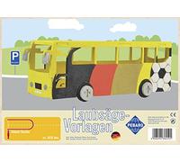 Pebaro- Plantilla para Sierra de marquetería de Madera contrachapada, diseño de autobús, Color, Mittel (362S)