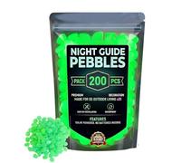 Pebbles - 200pcs Glowing Stones For Aquarium & Fish Tank, Decorative Rocks For Garden Pathway, Ambient Patio/Landscaping Accents | Safe For Indoor & Outdoor