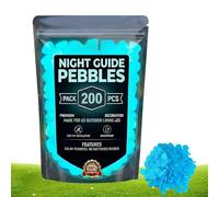 Pebbles - 200pcs Glowing Stones For Aquarium & Fish Tank, Decorative Rocks For Garden Pathway, Ambient Patio/Landscaping Accents | Safe For Indoor & Outdoor