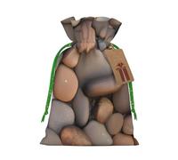 Pebbles in the beach - Bolsas de regalo con cordón con cordón, bolsas de vacaciones, bolsas de golosinas, bolsas de regalo de Navidad