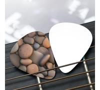 Pebbles in the beach - Juego de púas de guitarra (finas/medianas/gruesas), ampliamente compatible con todo tipo de instrumentos de cuerda