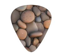 Pebbles in the beach - Púas de guitarra (12 unidades, grosor surtido, 0,46 mm, 0,71 mm, 0,96 mm, grosor medio, fino, pesado, estilo celuloide, para guitarra acústica y ukelele)