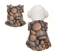 Pebbles in the beach XS - Ropa para mascotas para perros pequeños, bonito traje de verano para cachorros, ropa suave y transpirable para mascotas para gatos