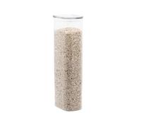 PEBBLY - Caja de almacenaje alta y rectangular de cristal con tapa de cristal, 2,2 L, almacenamiento optimizado para una cocina organizada, protege tus alimentos mientras restringe el desperdicio
