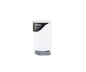 PEBBLY - Recipiente de vidrio alto y cuadrado con tapa de vidrio - 1,4 L - Almacenamiento optimizado para una cocina organizada, protege tus alimentos secos y reduce el desperdicio