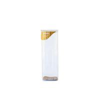 PEBBLY - Recipiente de vidrio alto y cuadrado con tapa de vidrio - 2,2 L - Almacenamiento optimizado para una cocina organizada, protege tus alimentos secos y reduce el desperdicio