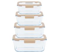 Pebbly Set de 5 piezas: 4 cajas rectangulares y bomba de vacío de aire