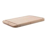 Pebbly - Tabla de cortar de bambú reversible 2 en 1-34 x 24,5 cm - Ideal para espacios pequeños y cocinas minimalistas, práctica con un lado ranurado y un lado para pan