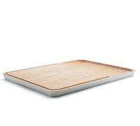 Pebbly - Tabla de cortar grande de bambú para cocina - 41 x 30 cm - Diseño elegante para tu cocina, fácil de manejar