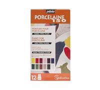 Pebeo 150 pinturas de porcelana, colores surtidos, paquete de 12