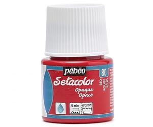 Pébéo 295-080 Pintura Setacolor Opaca, Color Rojo, 45 ml (Paquete de 1)