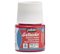 Pébéo 295046 - Tinte Opaco tornasolado Setacolor (1 Bote, 45 ml, Color Rojo pasión)