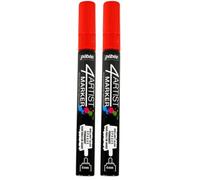 PEBEO 4Artist - Rotuladores (4 mm), color rojo (Paquete de 2)