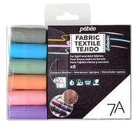 Pébéo 804502 7 A Set de 6 rotuladores Opaque Surtido Pastel punta redonda 4 mm), multicolor