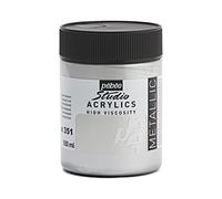Pébéo Acrílico Fine Studio - Pintura Acrílica, 500 ml, Plateado (Plata)