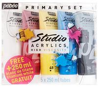 Pébéo Beaux-Arts Studio acrílico 5 tubos 250 ml - colores primarios