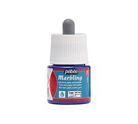 Pébéo - Botella Marmoleado 45ml Cian - Pintura Efecto Marmoleado Pintura Cian Acabado Brillante - Marmoleado en Superficies Ligeras y Porosas - 45ml - Cian